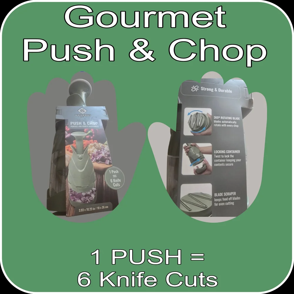 Food Chopper~Push Green Chopper, By Gourmet Good Grips~NEW